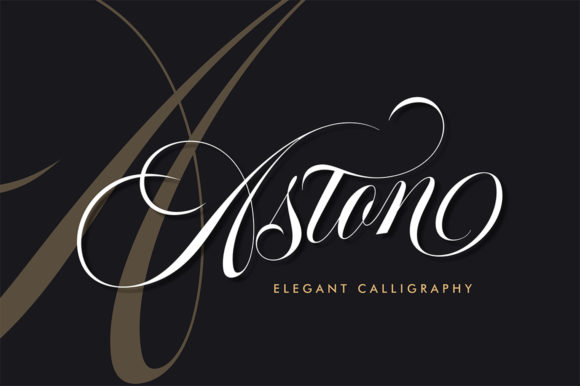 Aston: Elevating Design with Elegant Calligraphy