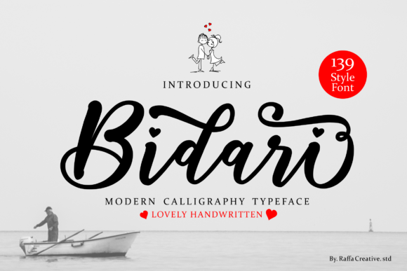 Bidari Script: A Romantic Handwritten Typeface for Expressive Design