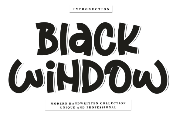 Black Window Font for Creative Expression