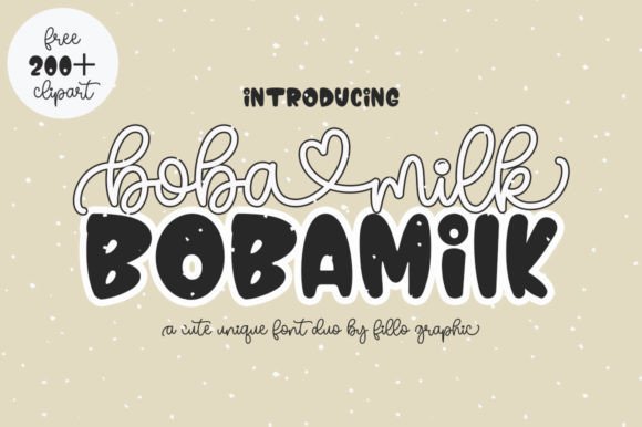 Boba Milk: A Chic and Cheery Font Pair for Modern Design Projects