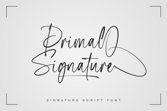Primal Signature: A Graceful Script Font for Creative Expression