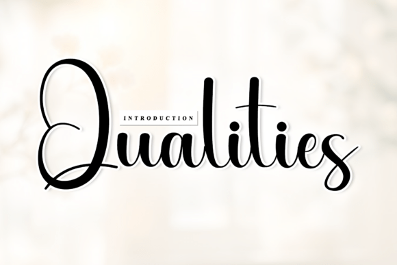 Qualities Font for Creative and Artisanal Projects