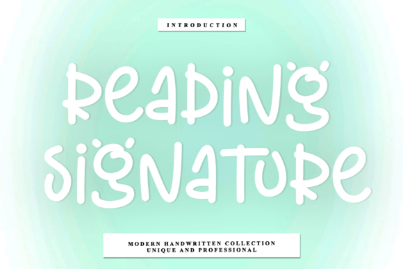 Reading Signature: A Timeless Script Font for Creative Expression